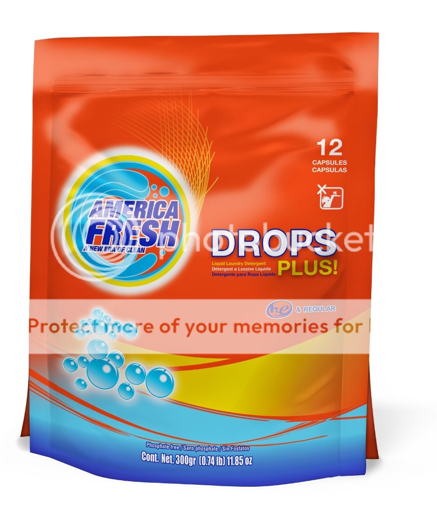 America Fresh Pods Laundry Detergent Phosphate Free Biodegradable 12X12